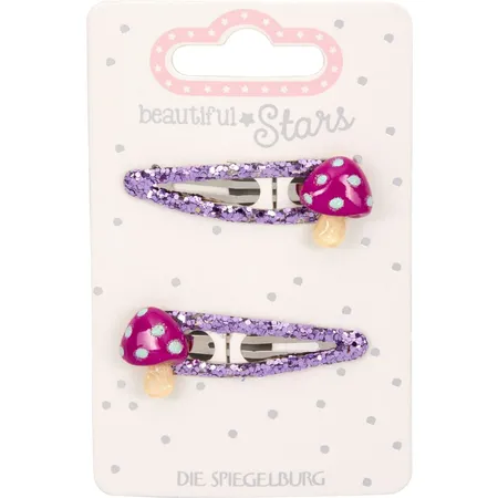 Die Spiegelburg Haarclips Glückspilz no.2 - beautiful Stars, 1 Packung, 2-fach sortiert