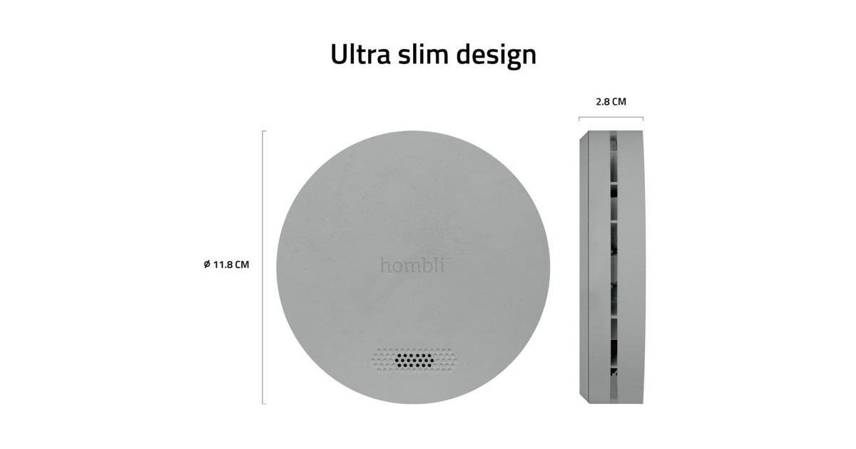 HombliSmoke Detector rookmelder  (Grijs, 85 dB)