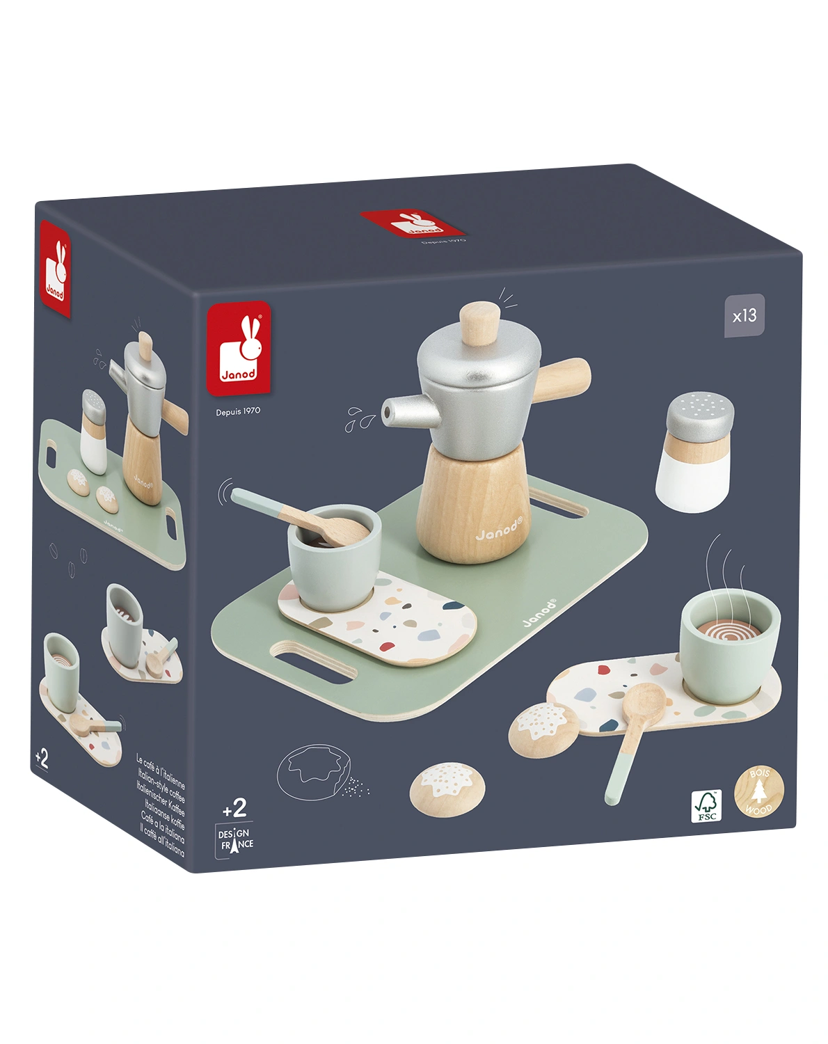 Spiel-Lebensmittel ITALIENISCHER KAFFEE aus Holz