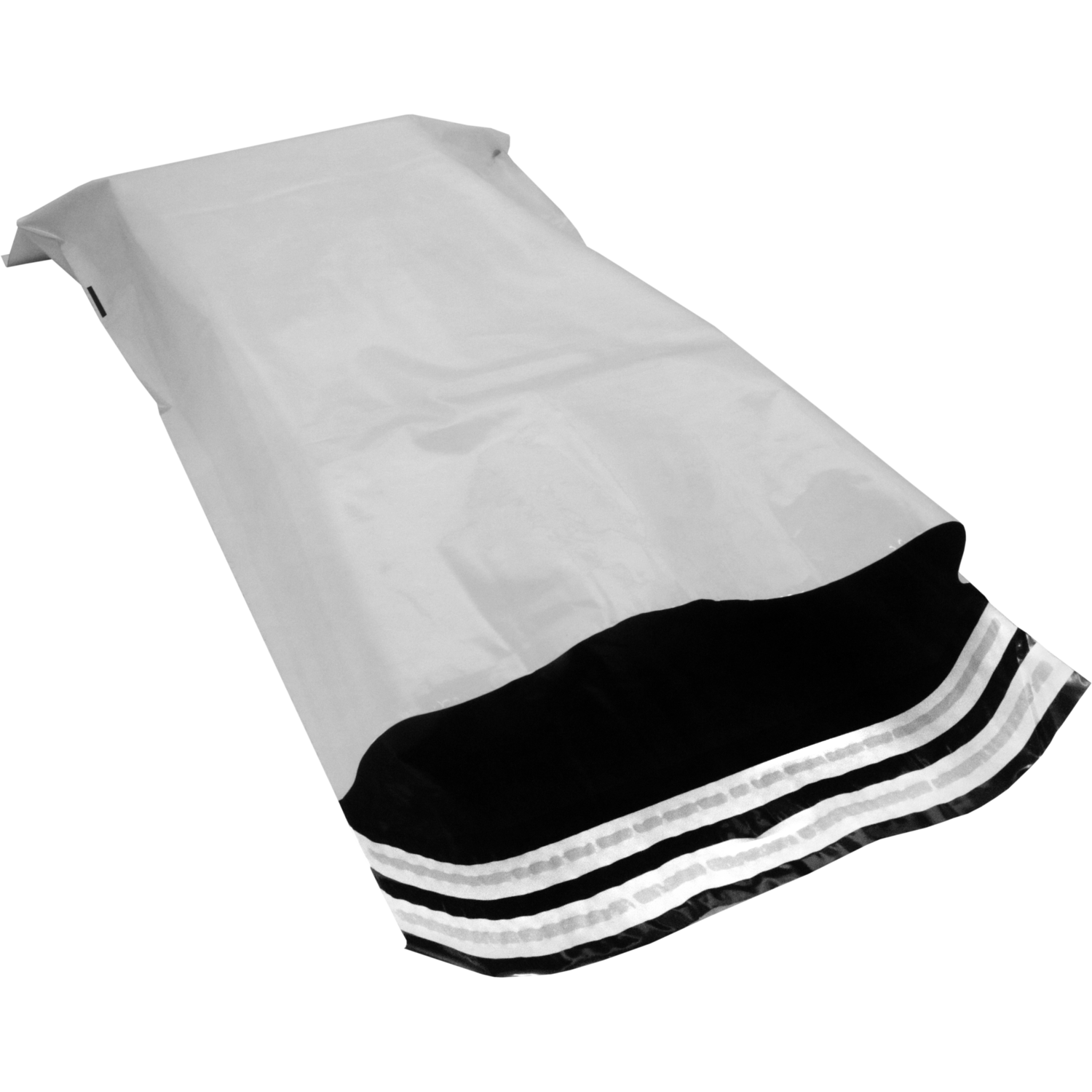 Zak, Verzendzak met handvat, Gerecycled LDPE, 36x54cm, 65my, wit