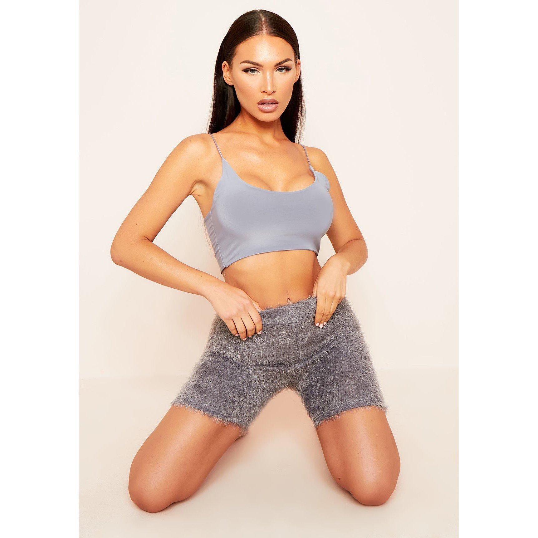 Missy Empire Fluffy Knit High Waist Shorts