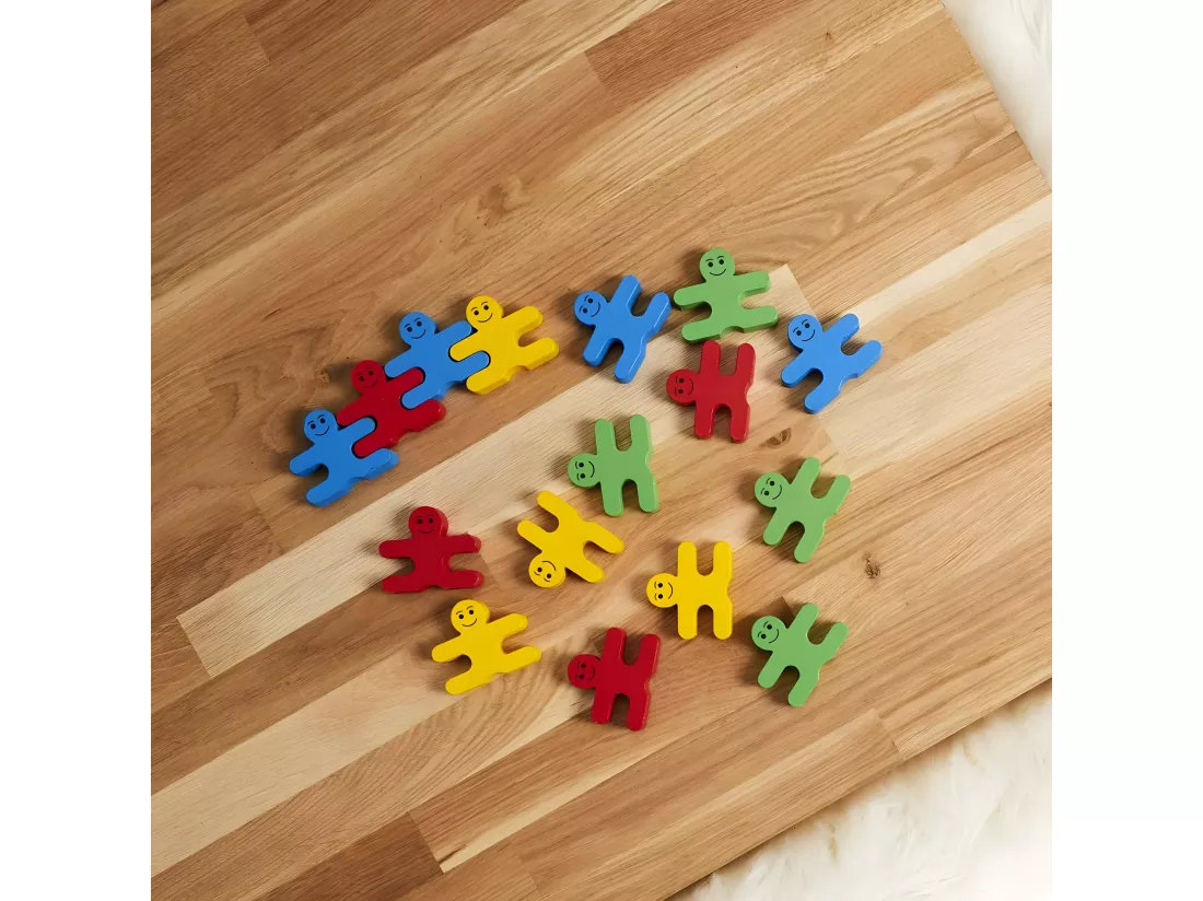 Jeu d'adresse en bois de pin Bonhomme