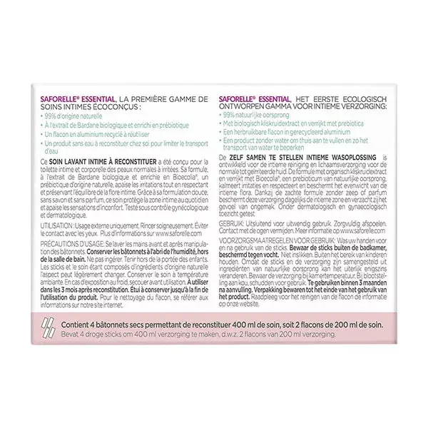 Saforelle® Essential - Sabonete Íntimo Suavizante para Repor a Hidratação - Caixa de Refil