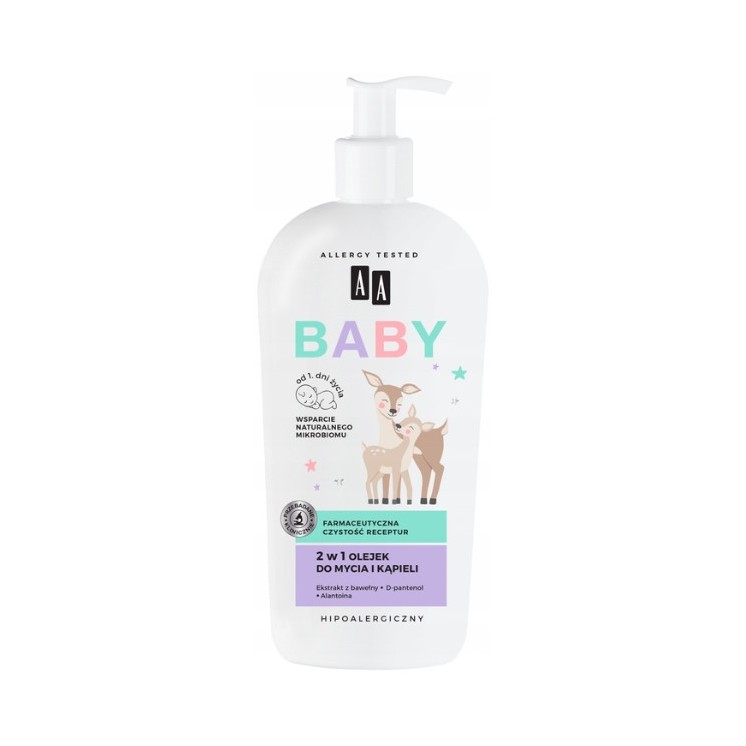 AA Baby 2in1 Olie voor wassen en baden 400 ml