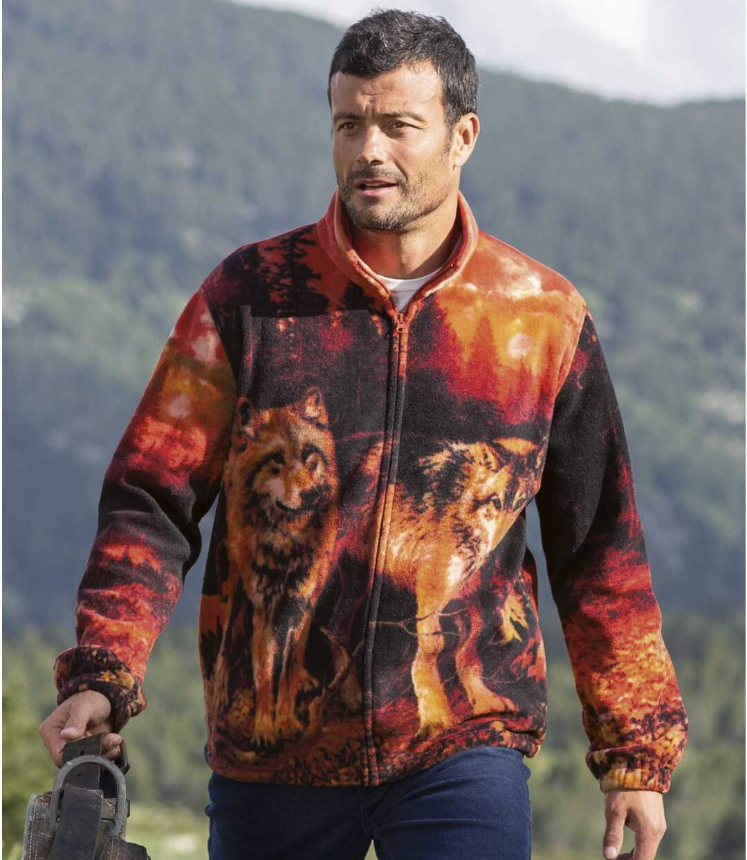 Veste Polaire Imprimée Loups