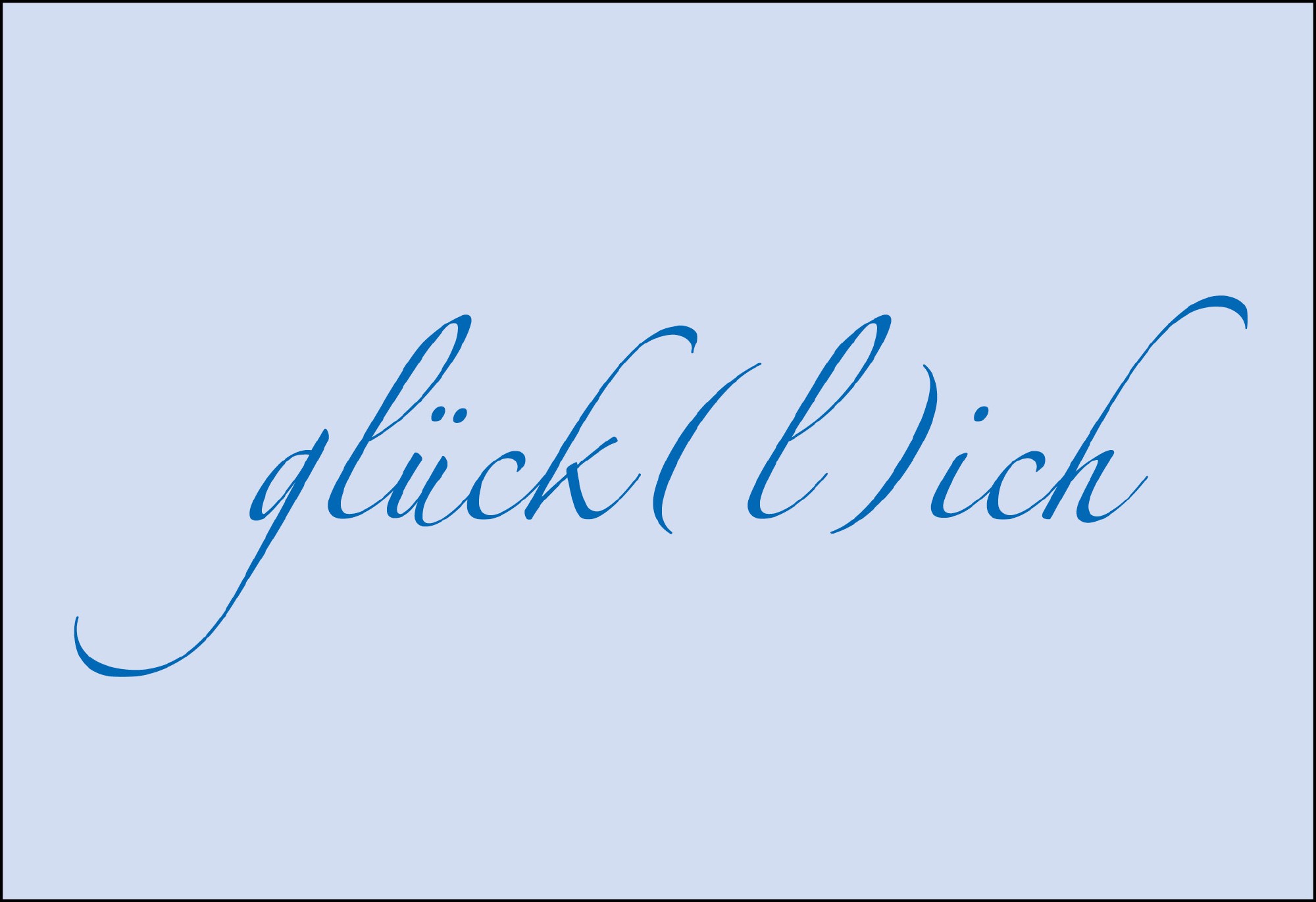 Postkarte 'glück(l)ich' günstig bestellen