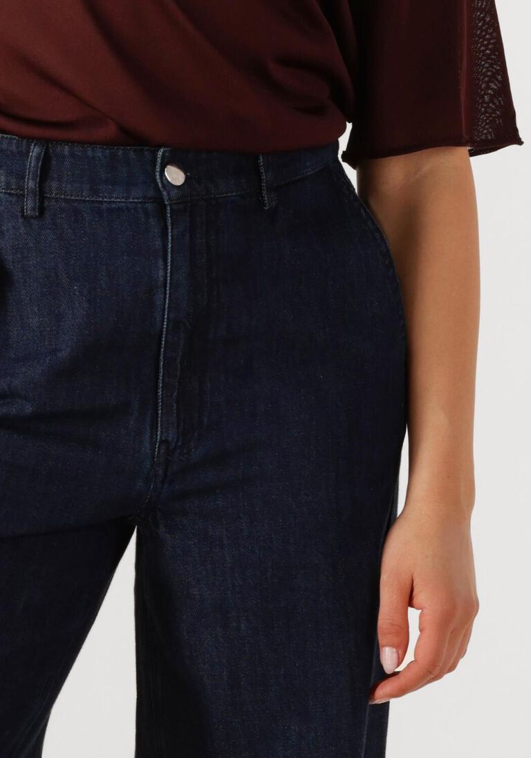 donkerblauwe second female wide jeans olane denim jeans
