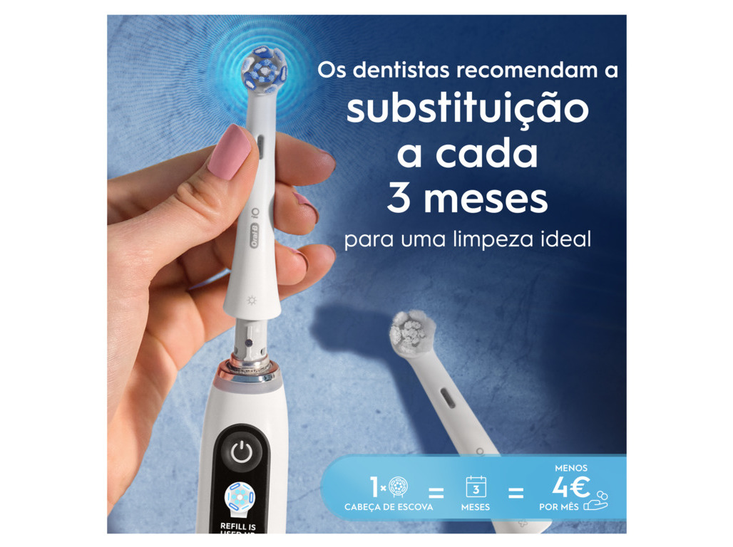 RECARGA ESCOVA ELÉCT ORAL-B IO ULTIMATE CLEAN BRANCA 2UN