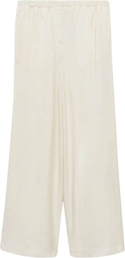 MANGO Wideleg lyocell trousers Light beige