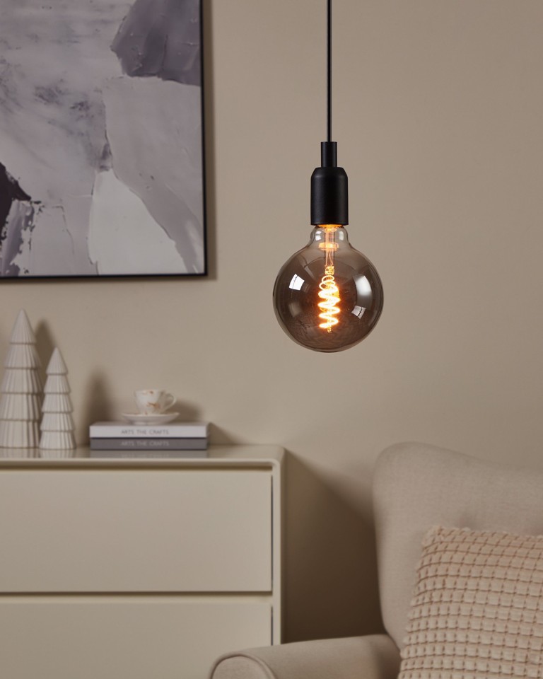 EGLO - E27 G125 spiral, røg - Varm hvid - Zigbee, Bluetooth