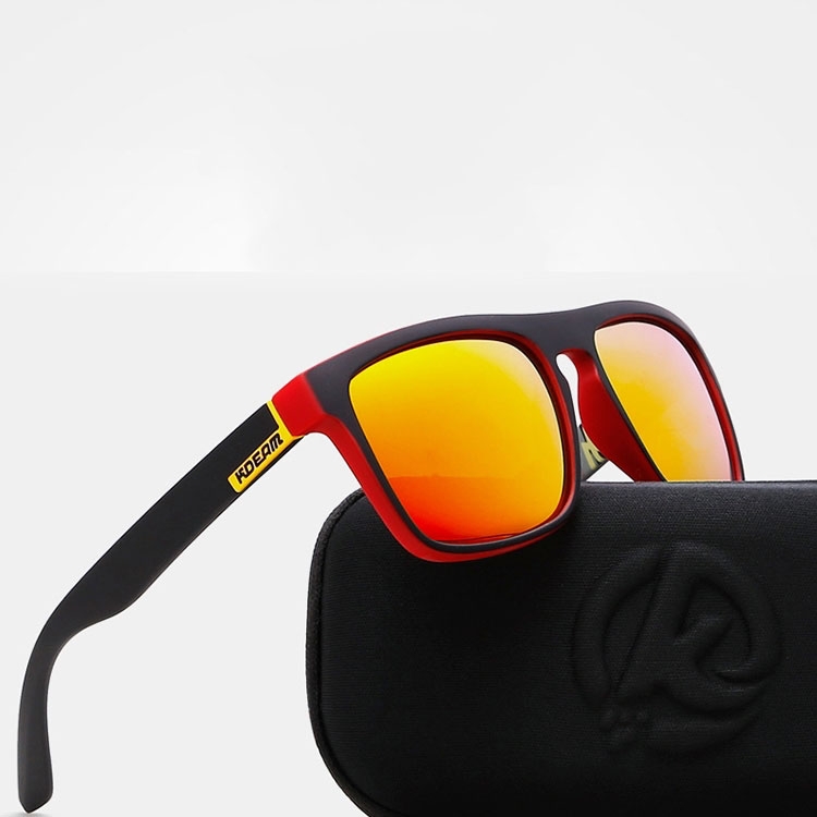 UV400 Sonnenbrille Sport Look für Männer / Frauen - Schwarz / Blau / Grün (Eckig)