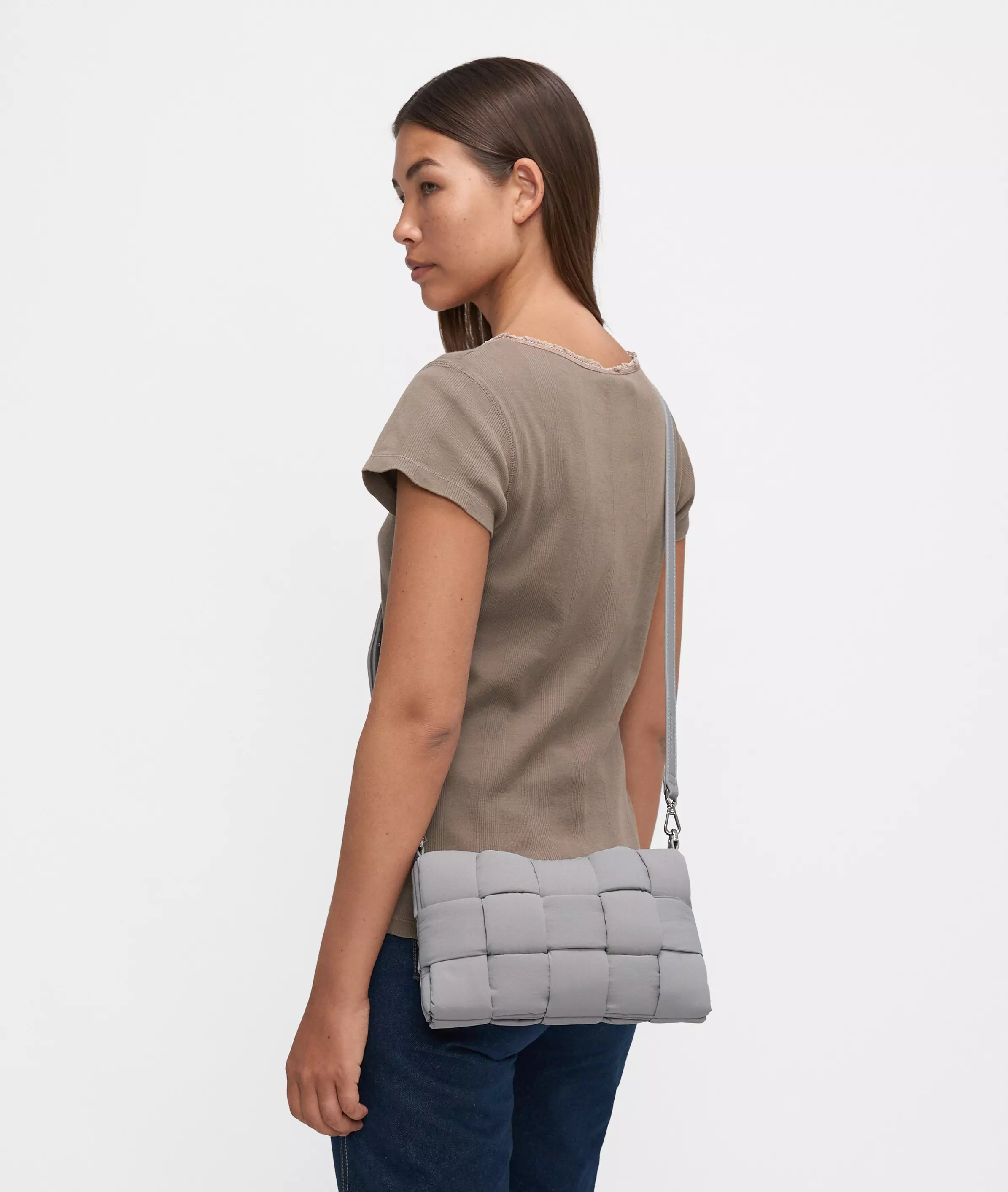 Nylon Bo Crossbody S Nylon shoulder bag with padded quilting