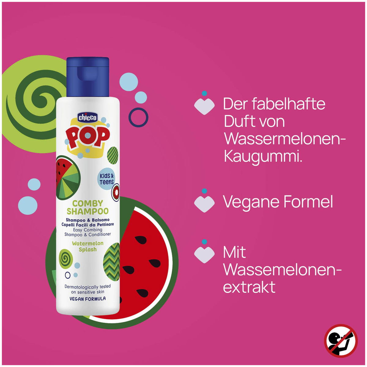 ChiccoChicco   POP Comby Shampoo und Conditioner Wassermelone