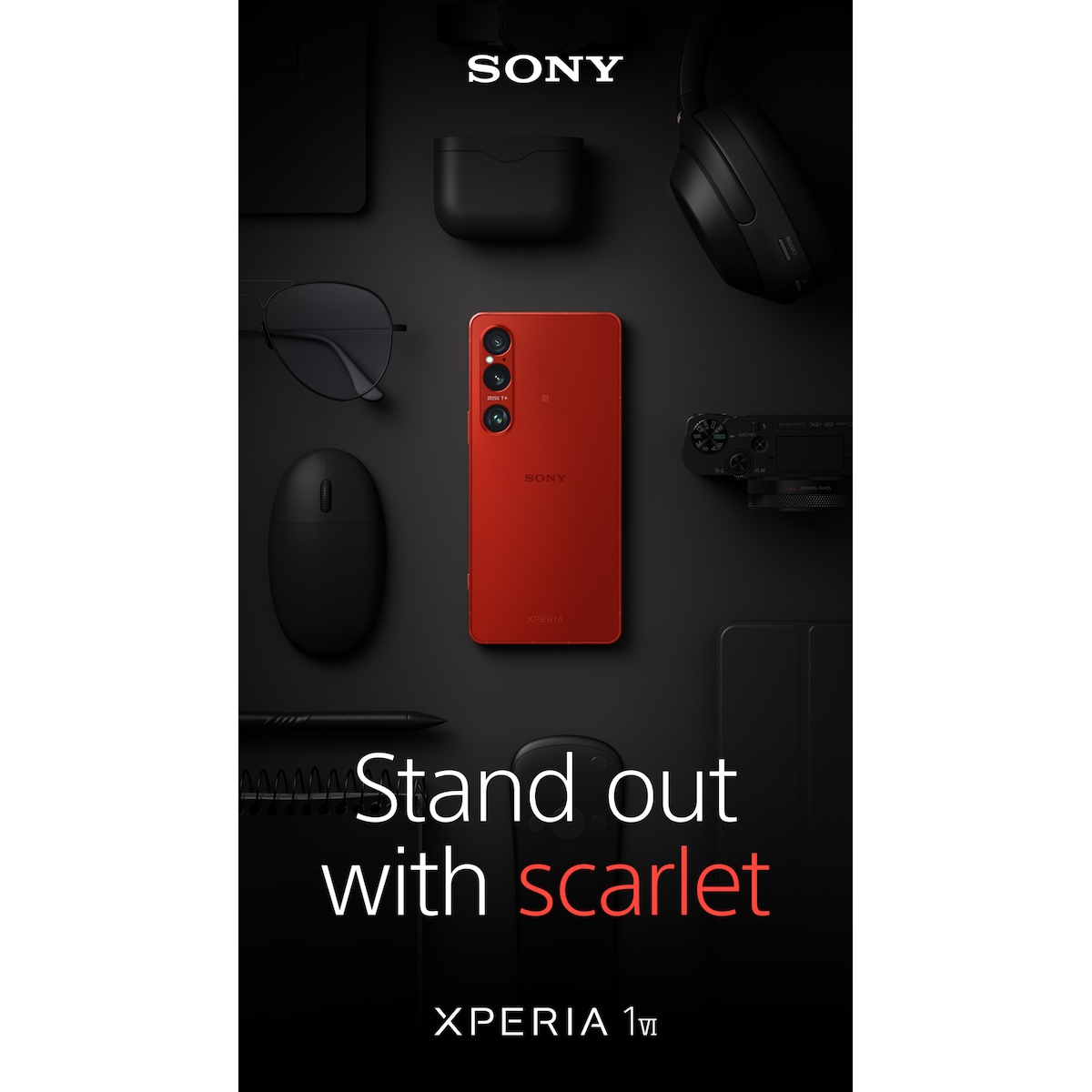 Sony Xperia 1 VI 5G smarttelefon 12/512GB (Scarlet)