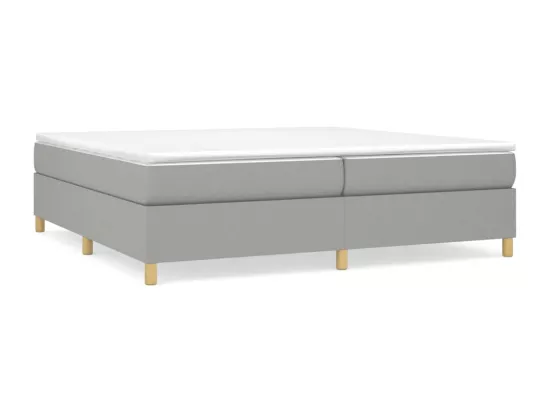 Sommier à lattes de lit Gris clair 200x200 cm Tissu