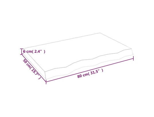 VIDAXL - Arrière de comptoir Comptoir de salle de bain gris foncé 80x50x6 cm bois traité