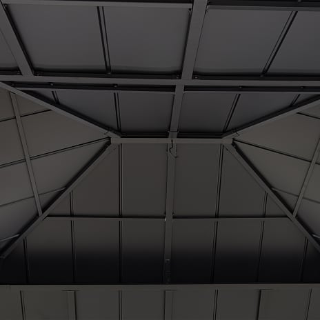 Sunjoy pavillon i cedertræ - sort