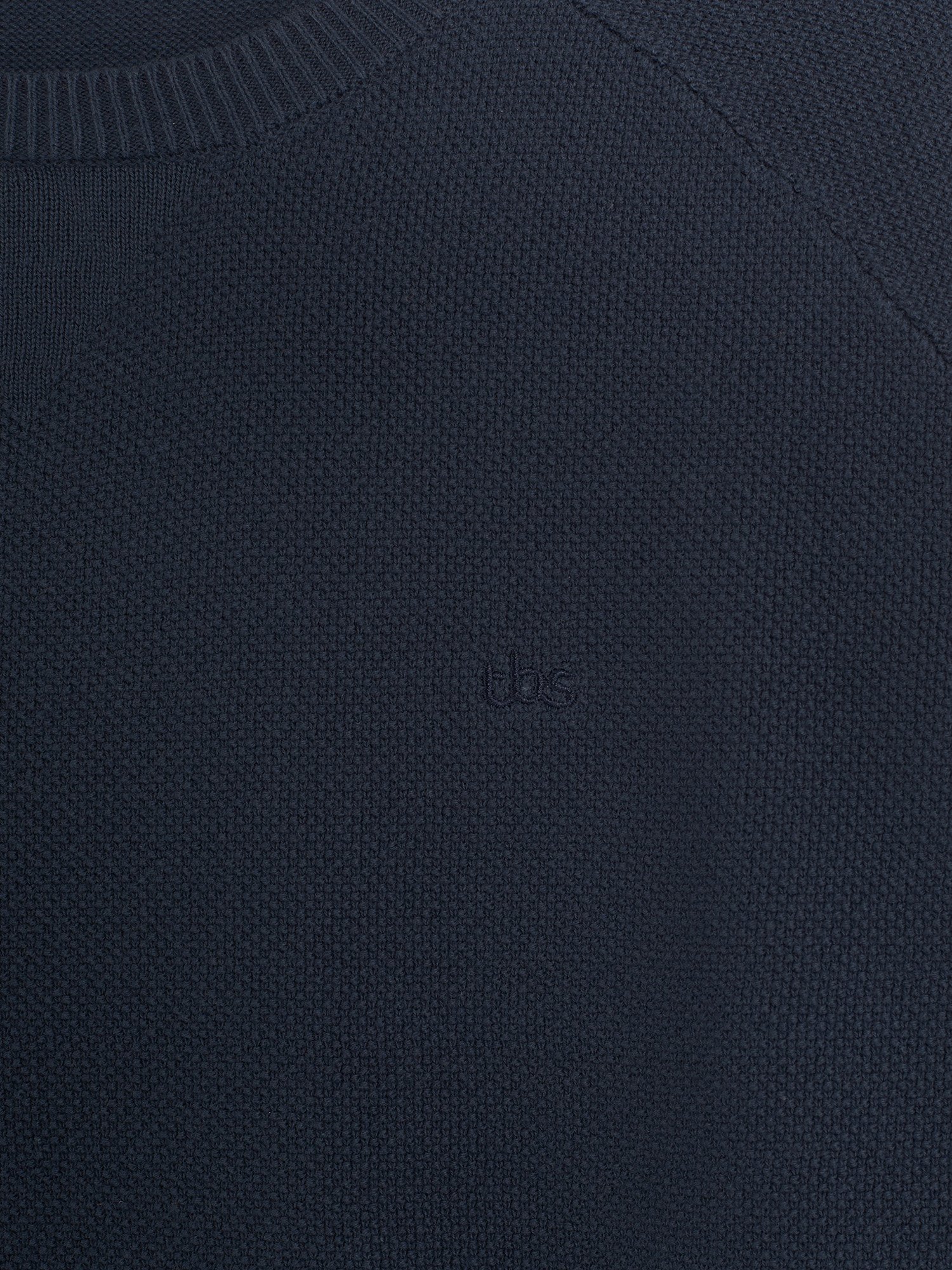 Pull Homme Tricot Piqué Coton Marine