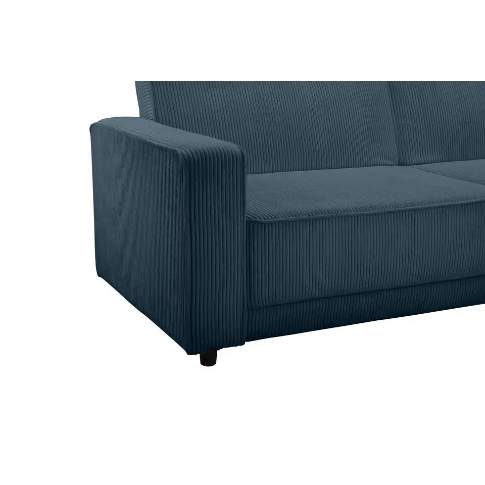 Allie - 3-zits slaapbank in blauw stof