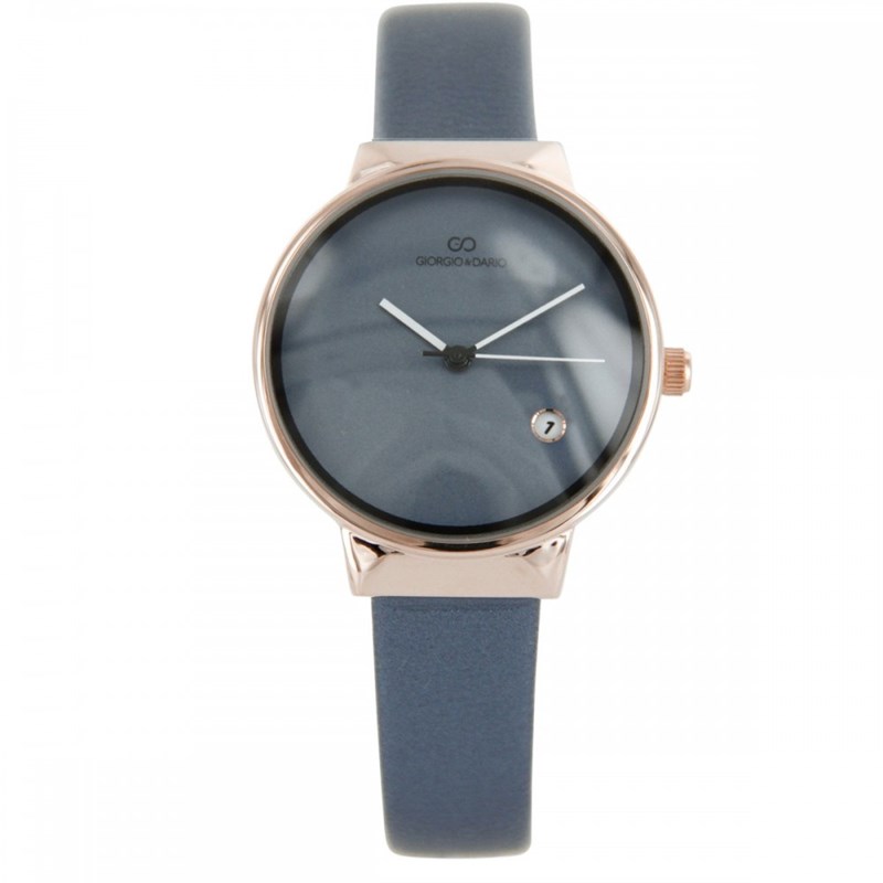 Montre Femme GIORGIO bracelet Cuir Bleu