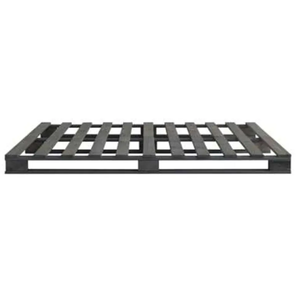 vidaXL - Bed frame pallet - Grijs - Massief grenenhout - 120x200 cm