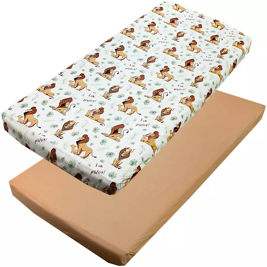 TupTam Baby Kinder Spannbettlaken 2er Pack braun
