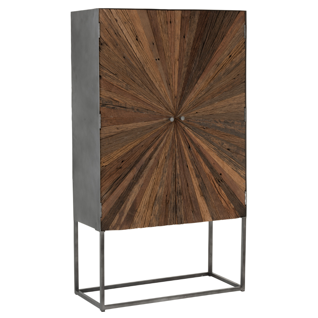 Wandkast Shanil bruin/grijs