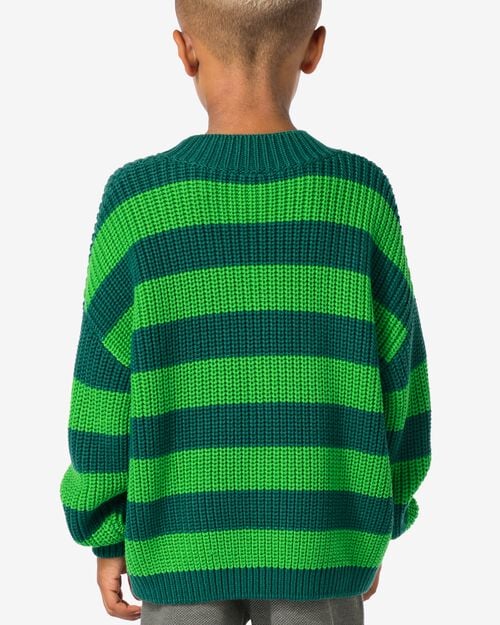 pull enfant en maille vert