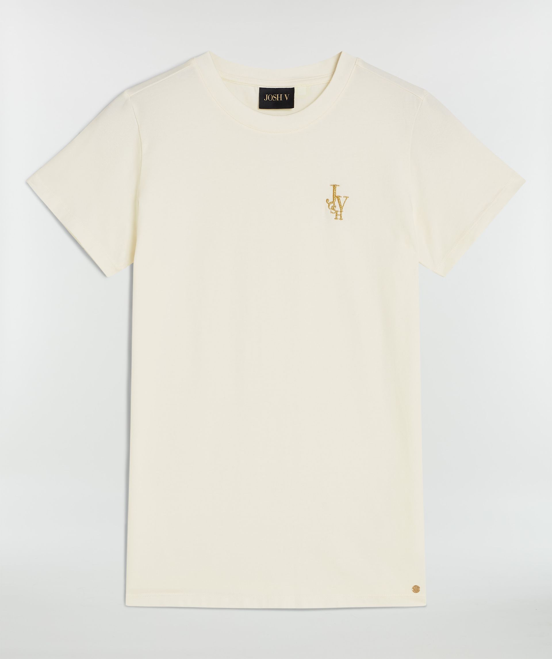 JV-ZOE EMBROIDERY slim fit T-shirt - off white