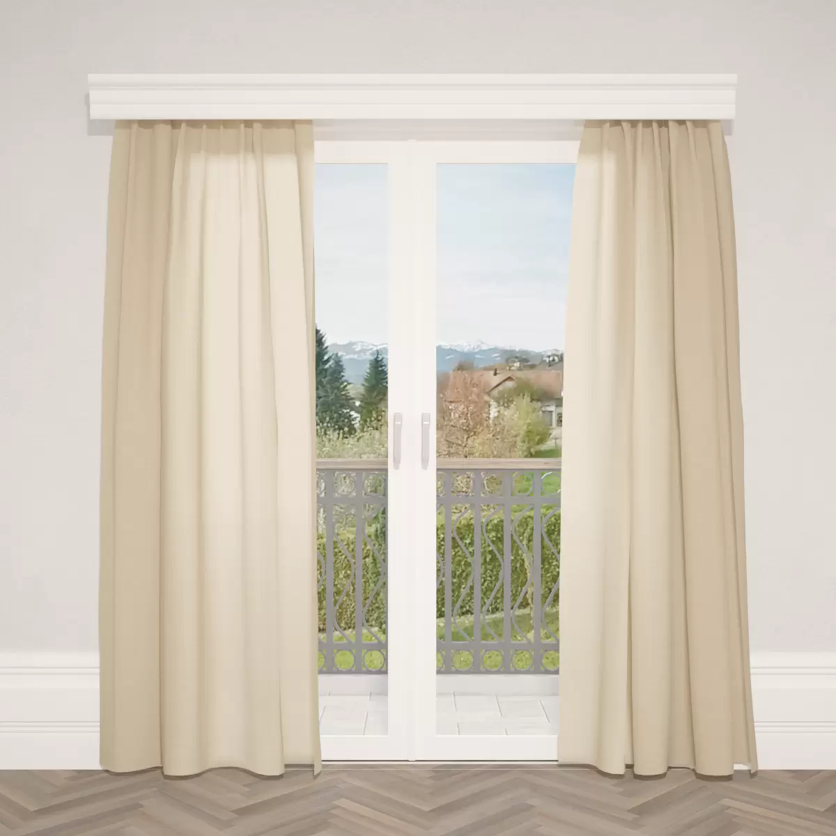 Nachtvorhang Rustik Beige