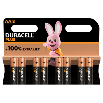 Duracell Batterij AA Alkaline Plus 8 stuks