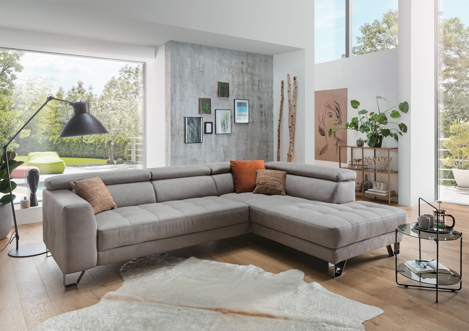 vito Ecksofa REEVE 293 x 220 cm grey