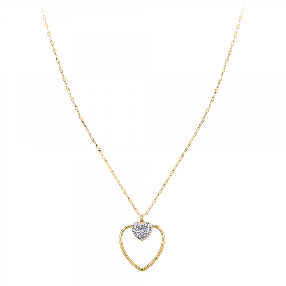 Collier coeur par SC Bohème orné de Cristaux scintillants