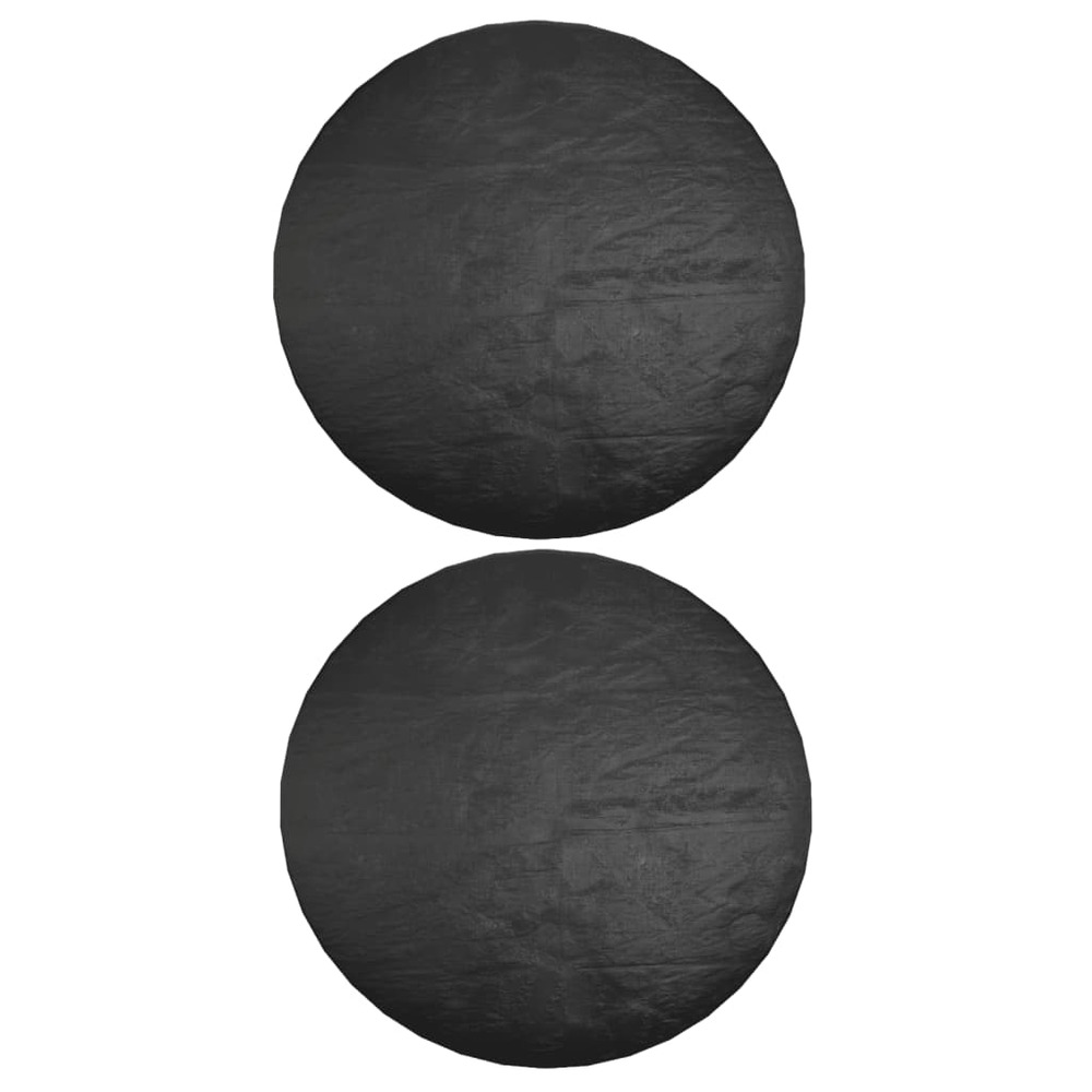 Housses pour meubles de jardin 2 pcs 6 œillets ø125x75 cm rond