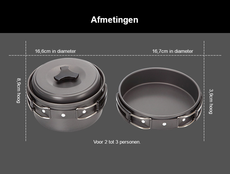Hikr 22-delig complete pannenset