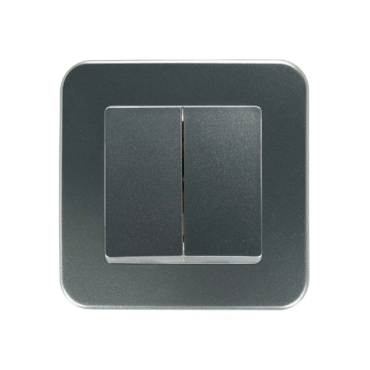 Ledkia Interrupteur Double Classic - Argenté