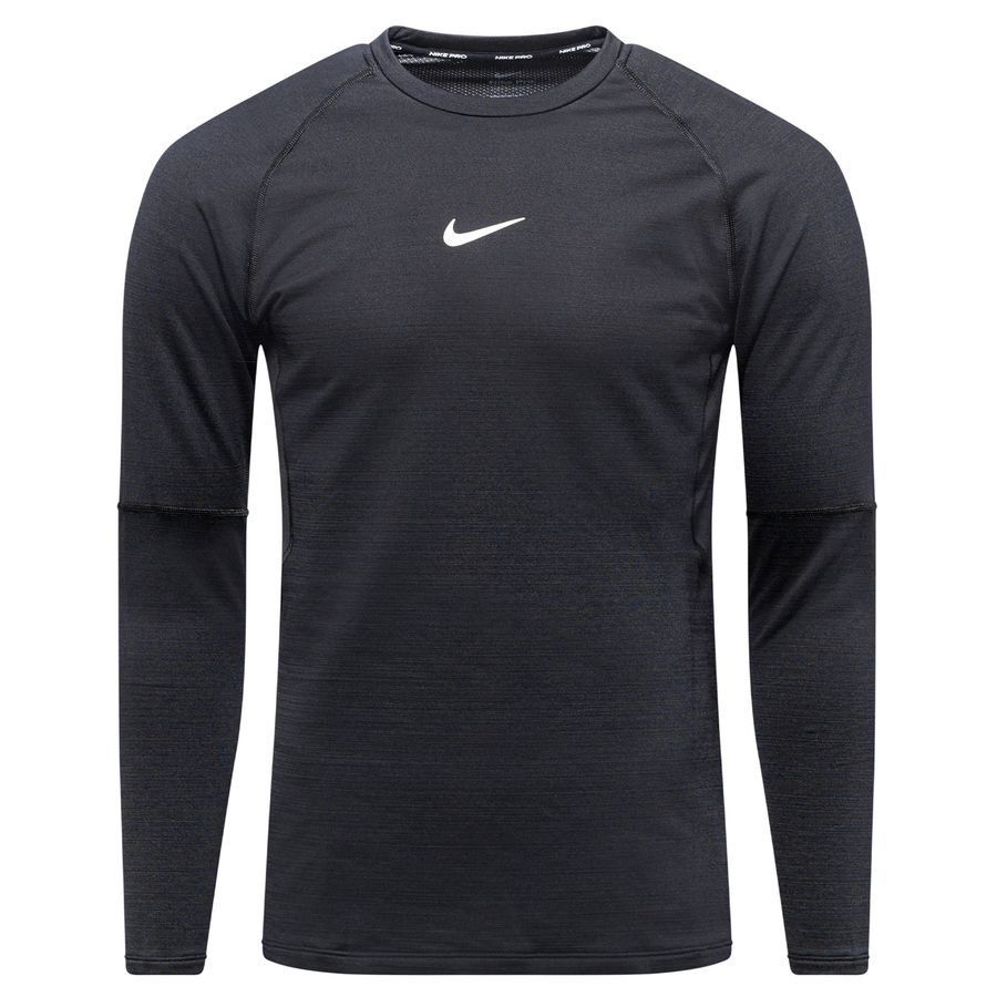 Nike Pro Warm Crew - Noir/Blanc Manches Longues