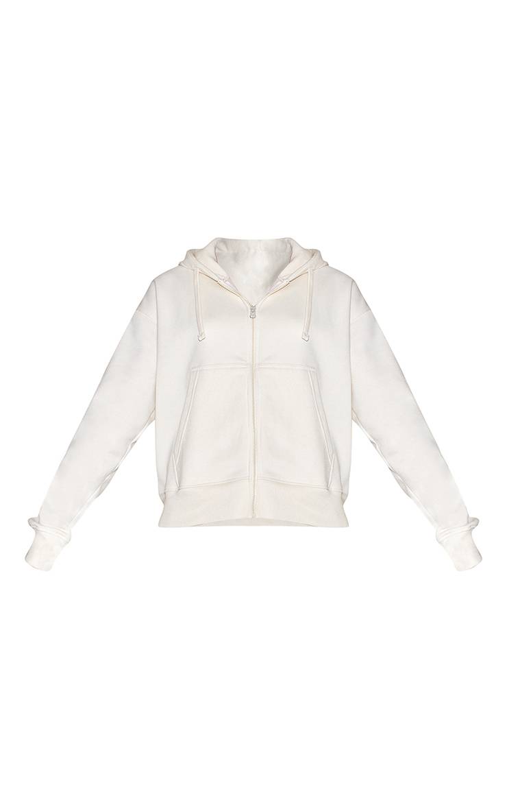 Crème Sweat À Casynthétiqueche Zippé Oversize