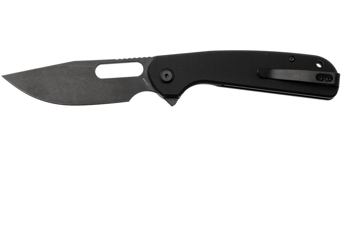 Eutektik Trinity TRI-BBW-L Blackwashed 14C28N, Black G10, linkshandig zakmes