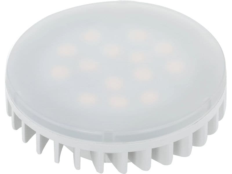 EGLO Leuchten Lampe 4.9 W GX53 Warmweiss LED-Leuchtmittel aus weiss satiniertem Kunststoff