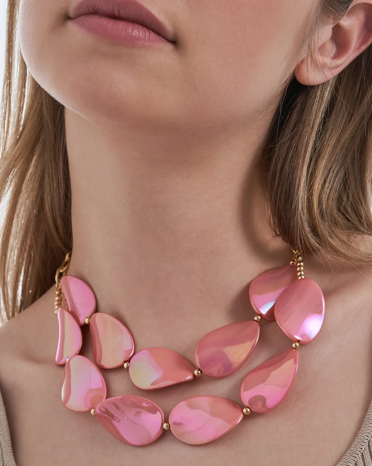 Layering Kette - Peachy Leaves