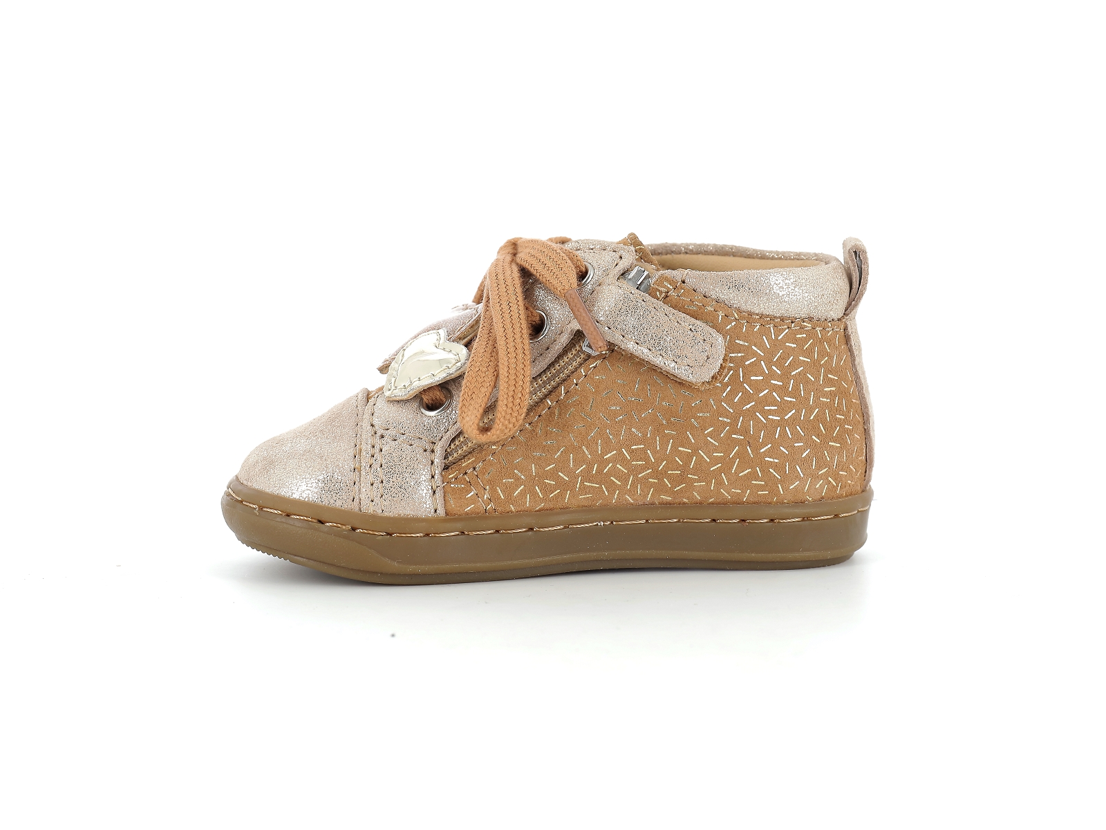 Shoopom-BOUBA HEART Nubuck Camel