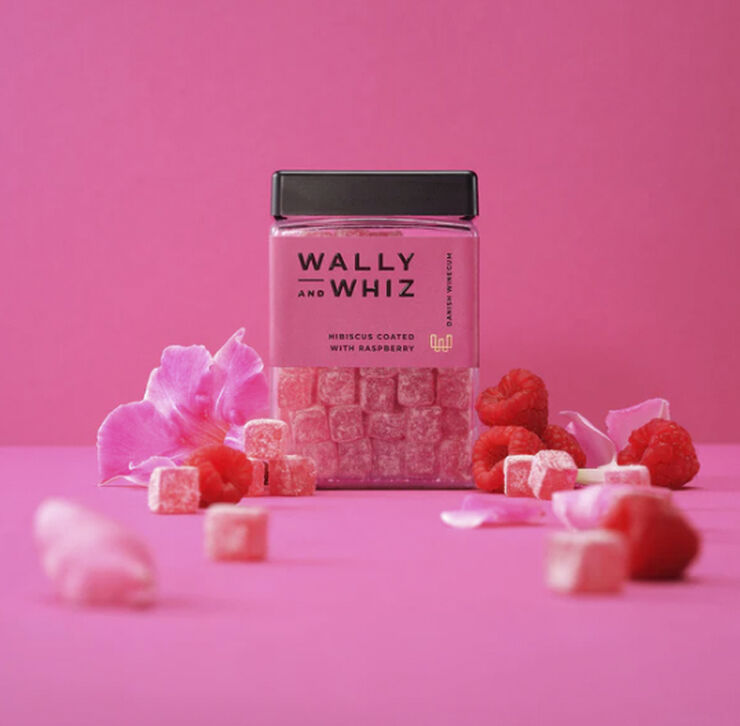 Wally and Whiz Hibiscus med Hindbær - regular cube 240 gr Lyserød & rød