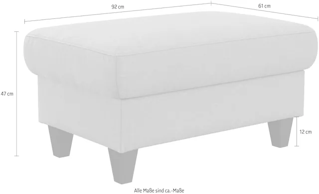 sit&more Stauraumhocker »Farö« mit Stauraum und Federkern und naturfarbenen Füssen