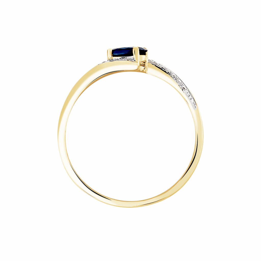 Bague Celestine Or Jaune Saphir Et Diamant