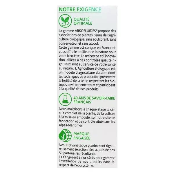 Arkopharma Arkofluides Radis Noir Bio 20 ampoules