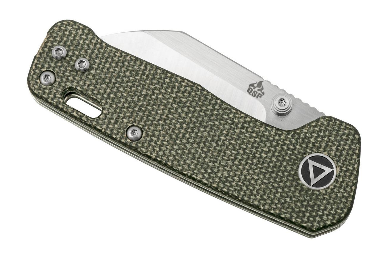 QSP Knife Penguin Mini QS130XS-A, Satin 14C28N, Dark Brown Micarta zakmes