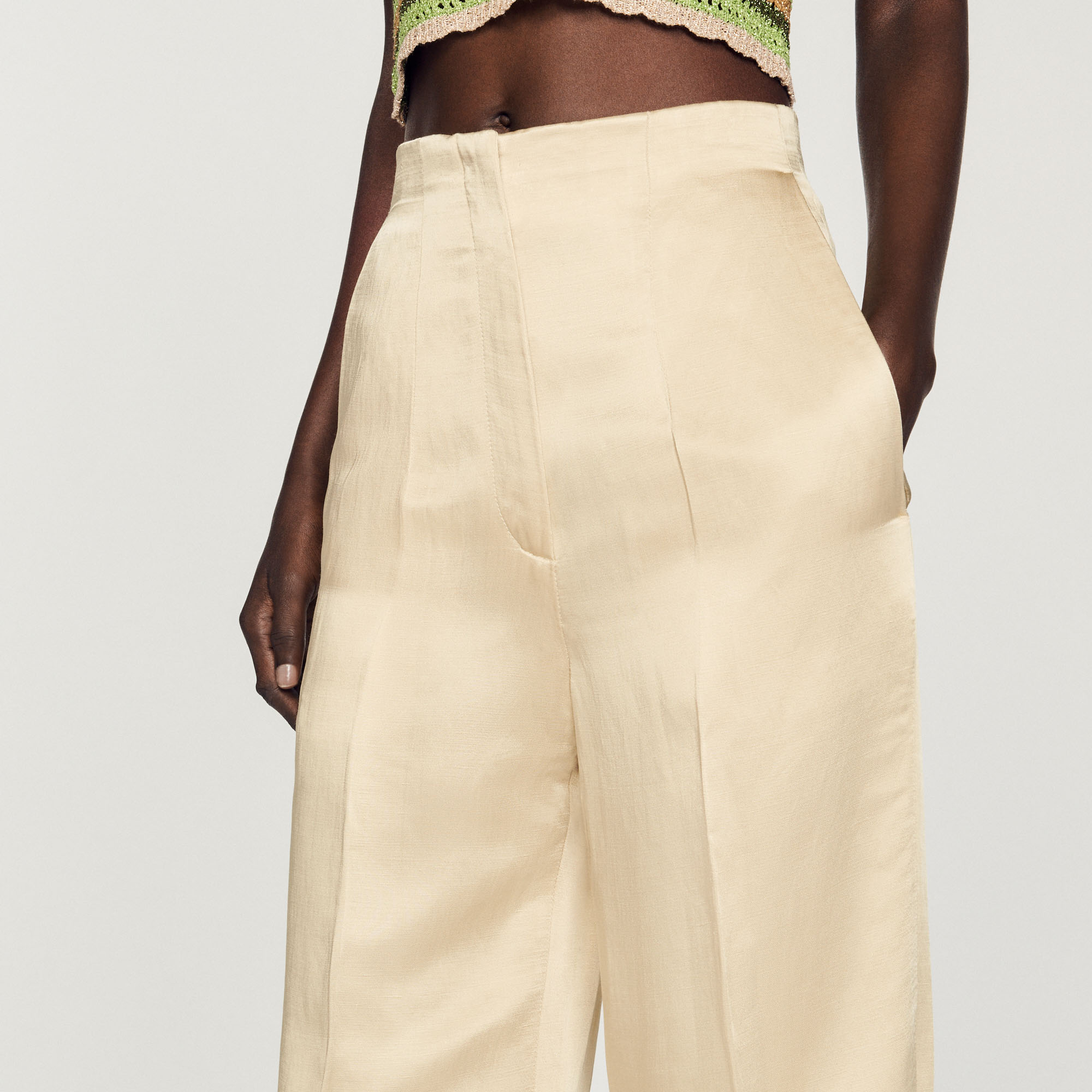 Pantalon taille haute