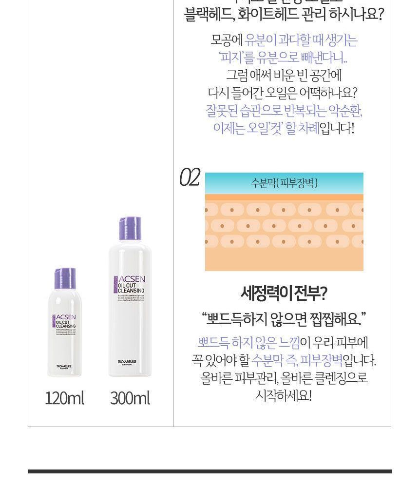 TROIAREUKE - ACSEN Oil Cut Cleansing 120ml