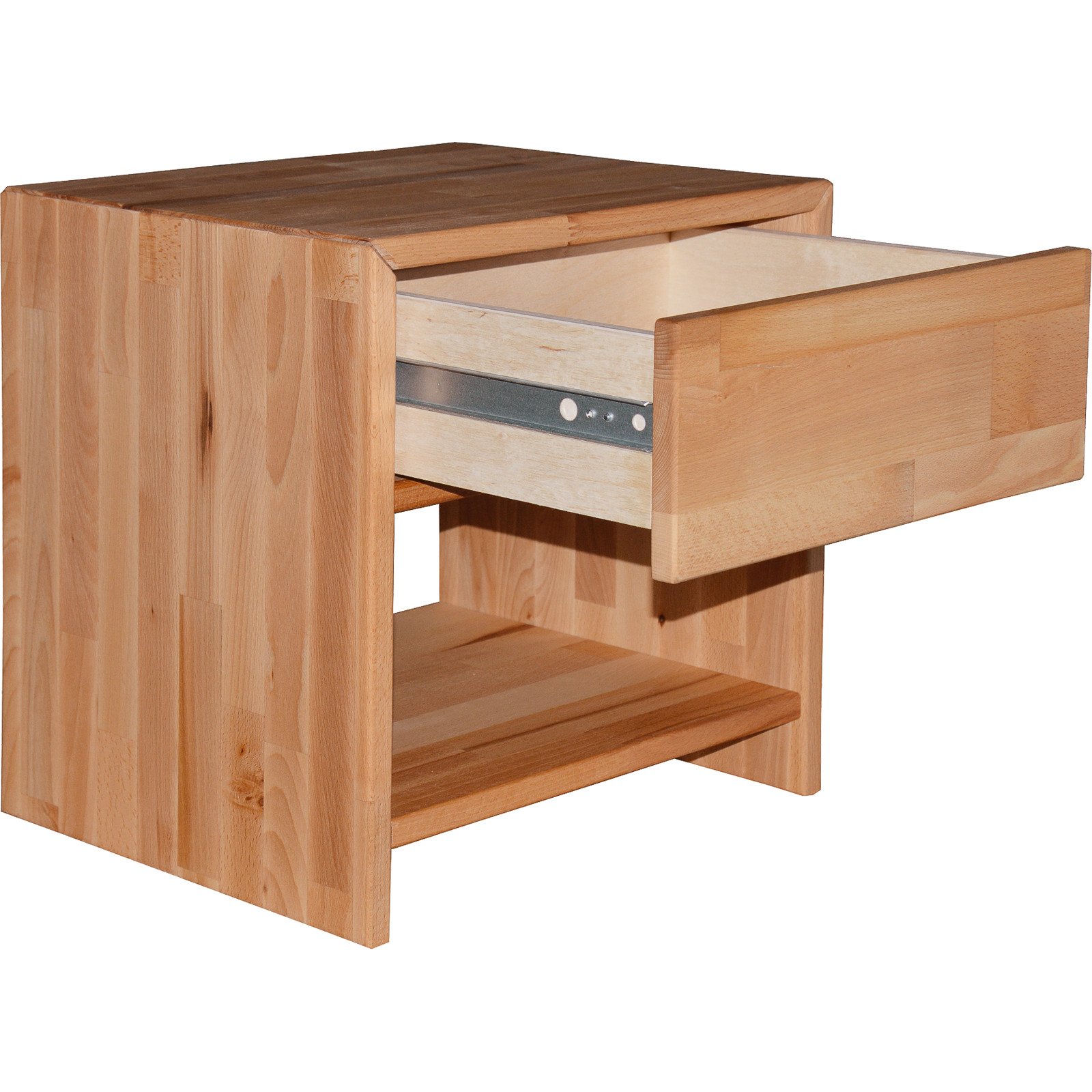 Nachttisch Sarah Buche massiv 40 x 40 x 33 cm
